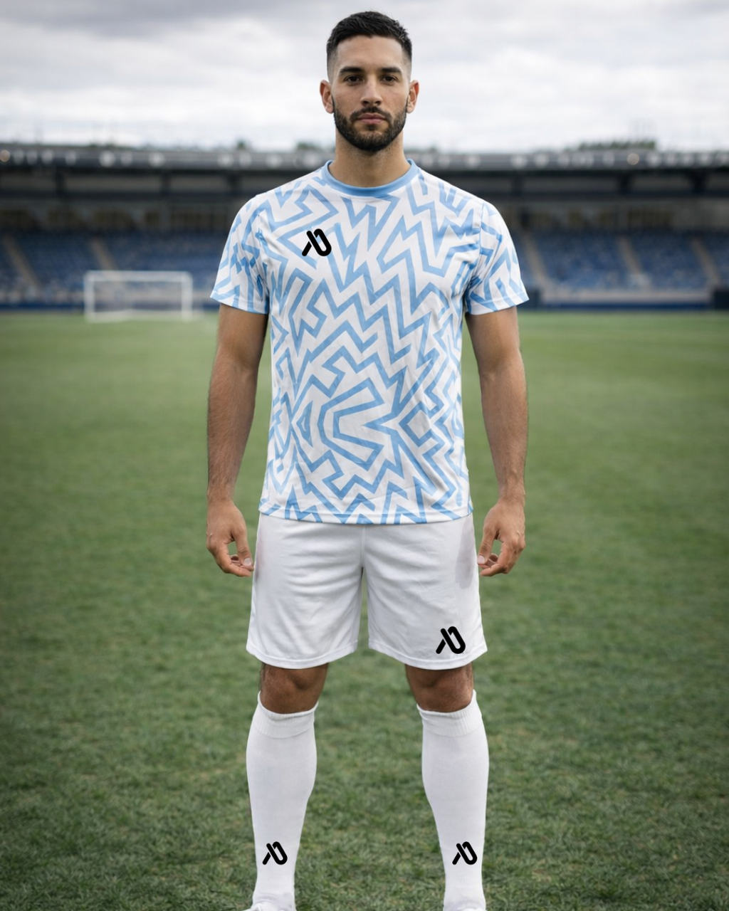 Hellblaues Trikot Set