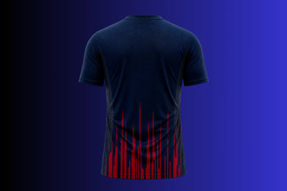 Navy Blau/Rot Trikot set