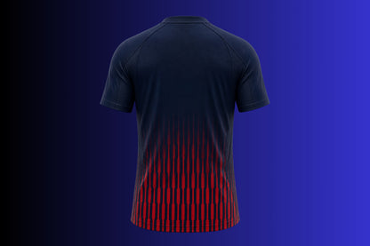 Navy Blau/Rot Trikot set 2