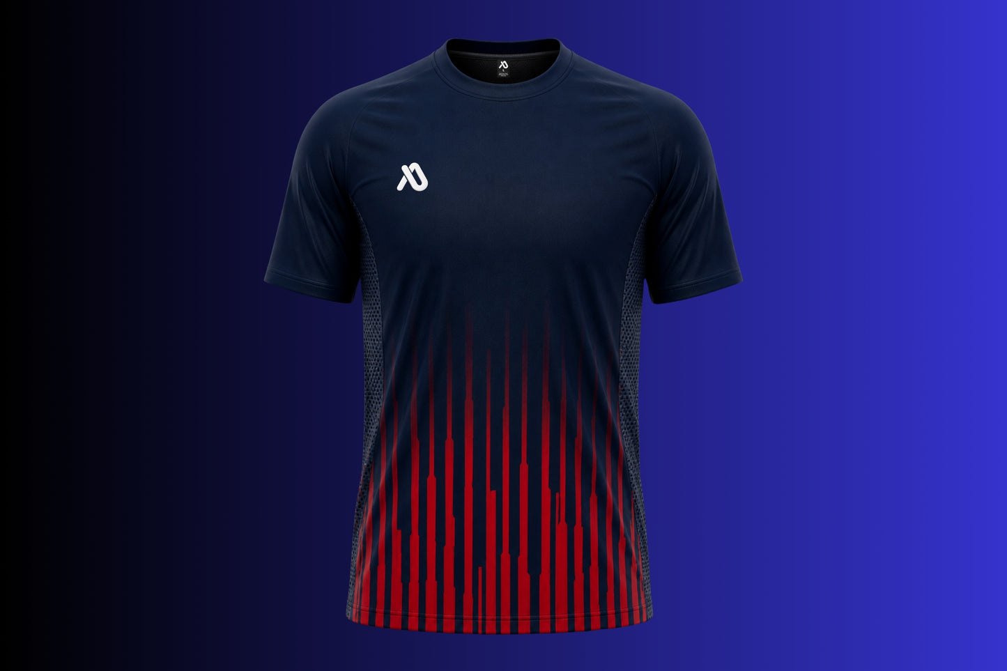 Navy Blau/Rot Trikot set
